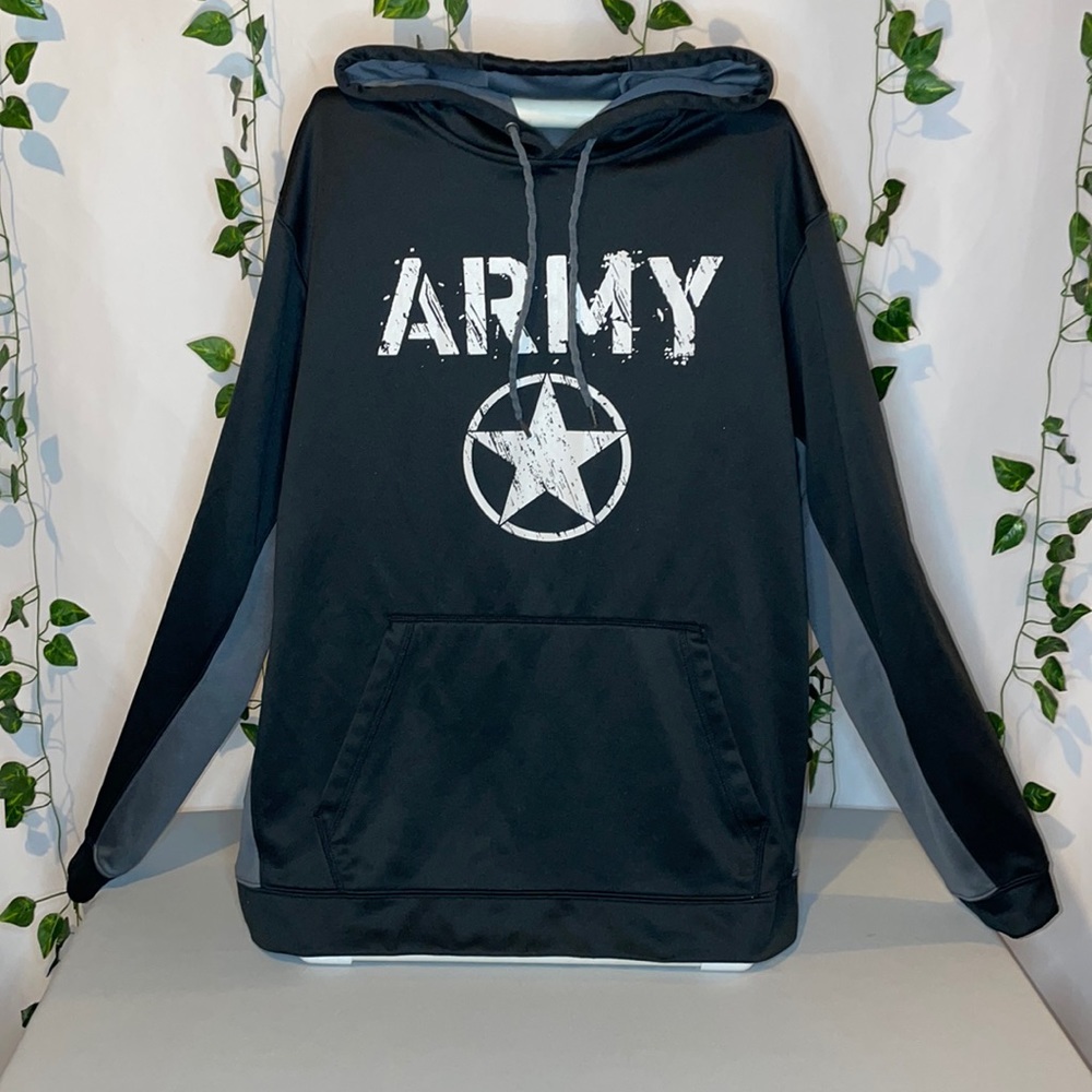 Army Performance | Men's Army Hoodie | Black & Gray | L